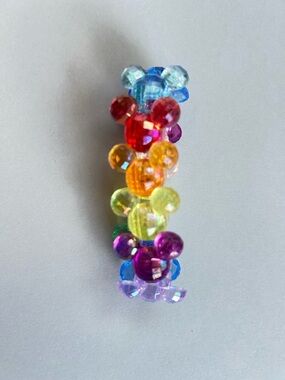 Mikey Mouse Rainbow Beaded Stretch bracelet Multicolor Acrylic